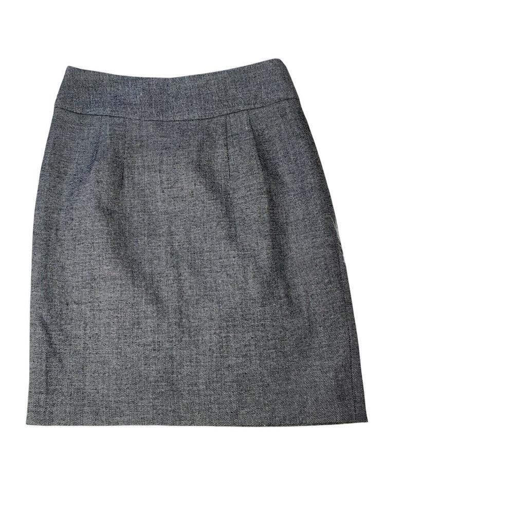 Banana Republic womans size 6 gray knee length‎ wool blend back zipper skirt